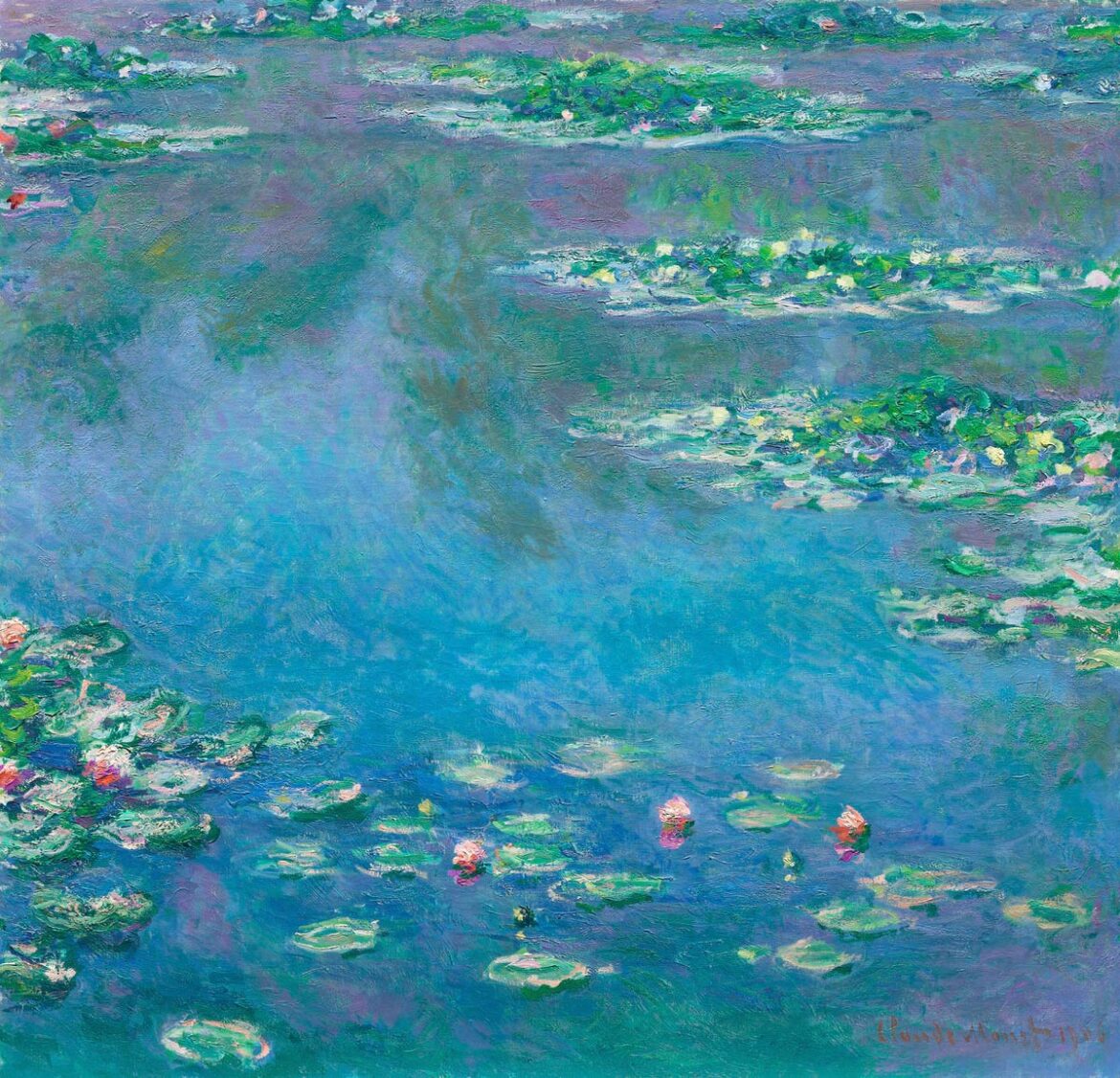 【無料壁紙】クロード・モネ「睡蓮 (1906)」 / Claude Monet_Water Lilies (1906)