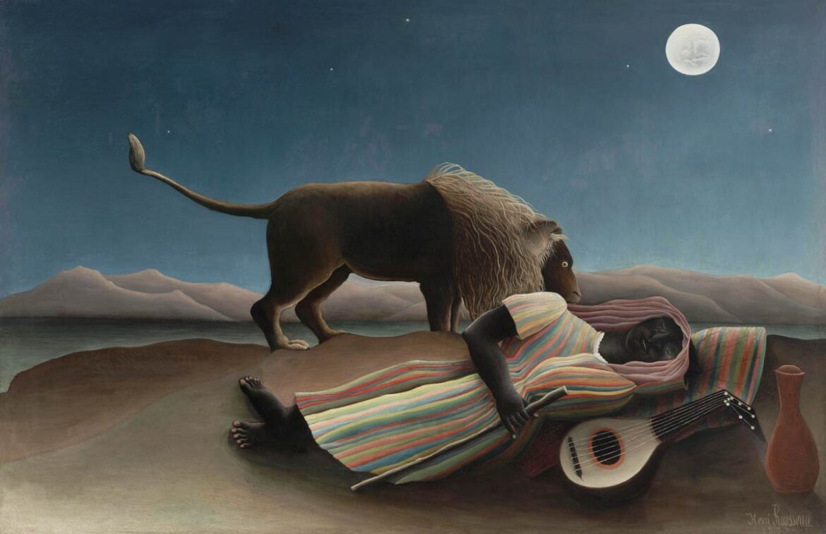 【無料壁紙】アンリ・ルソー「眠るジプシー女 (1897)」 / Henri Rousseau_The Sleeping Gypsy(1897)