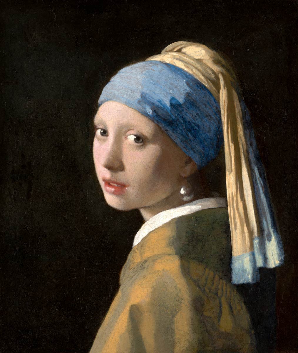 【無料壁紙】ヨハネス・フェルメール「真珠の耳飾りの少女 (1665)」 / Johannes Vermeer_Girl with a Pearl Earring (1665)