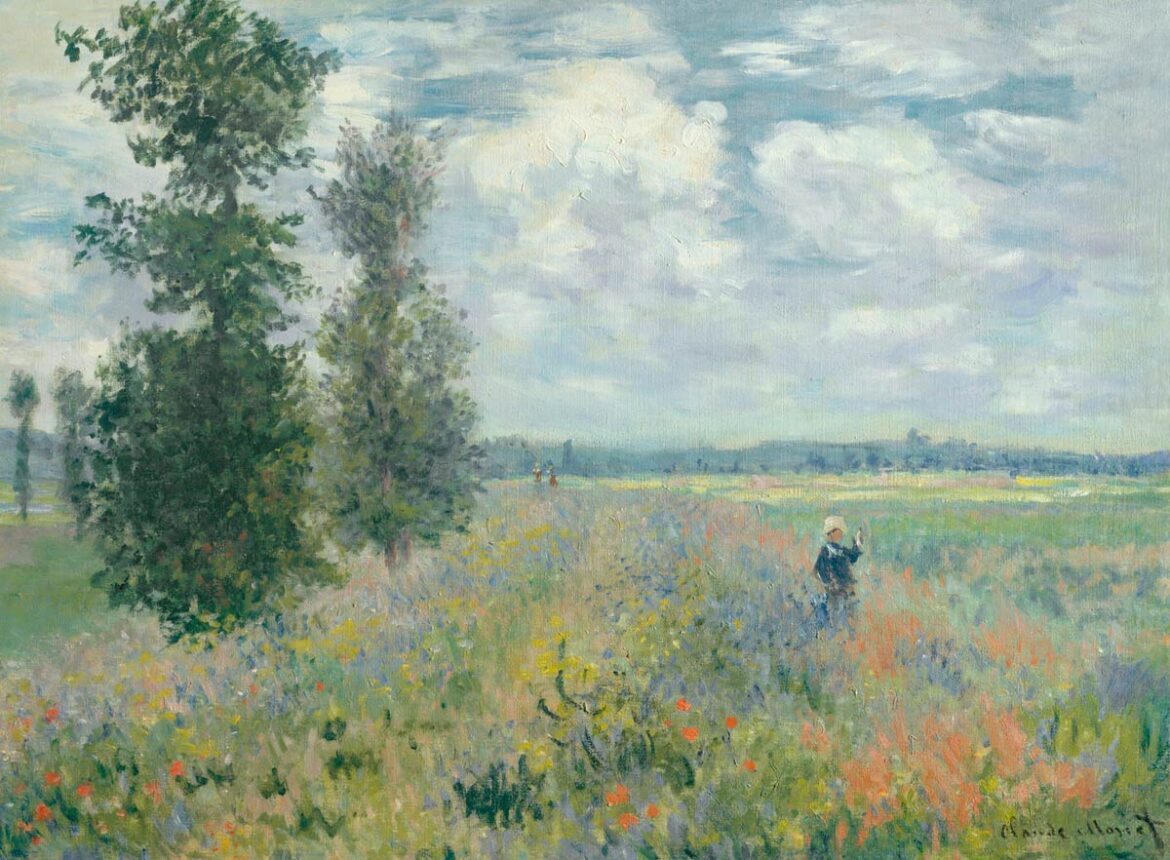 【無料壁紙】クロード・モネ「アルジャントゥイユのひなげし (1875)」 / Claude Monet_Poppy Fields near Argenteuil (1875)