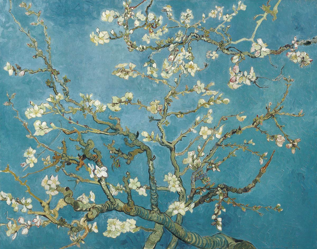 【無料壁紙】フィンセント・ファン・ゴッホ「花咲くアーモンドの木の枝 (1890)」 / Vincent Van Gogh_Almond blossom  (1890) | KABEGANI（カベガニ）