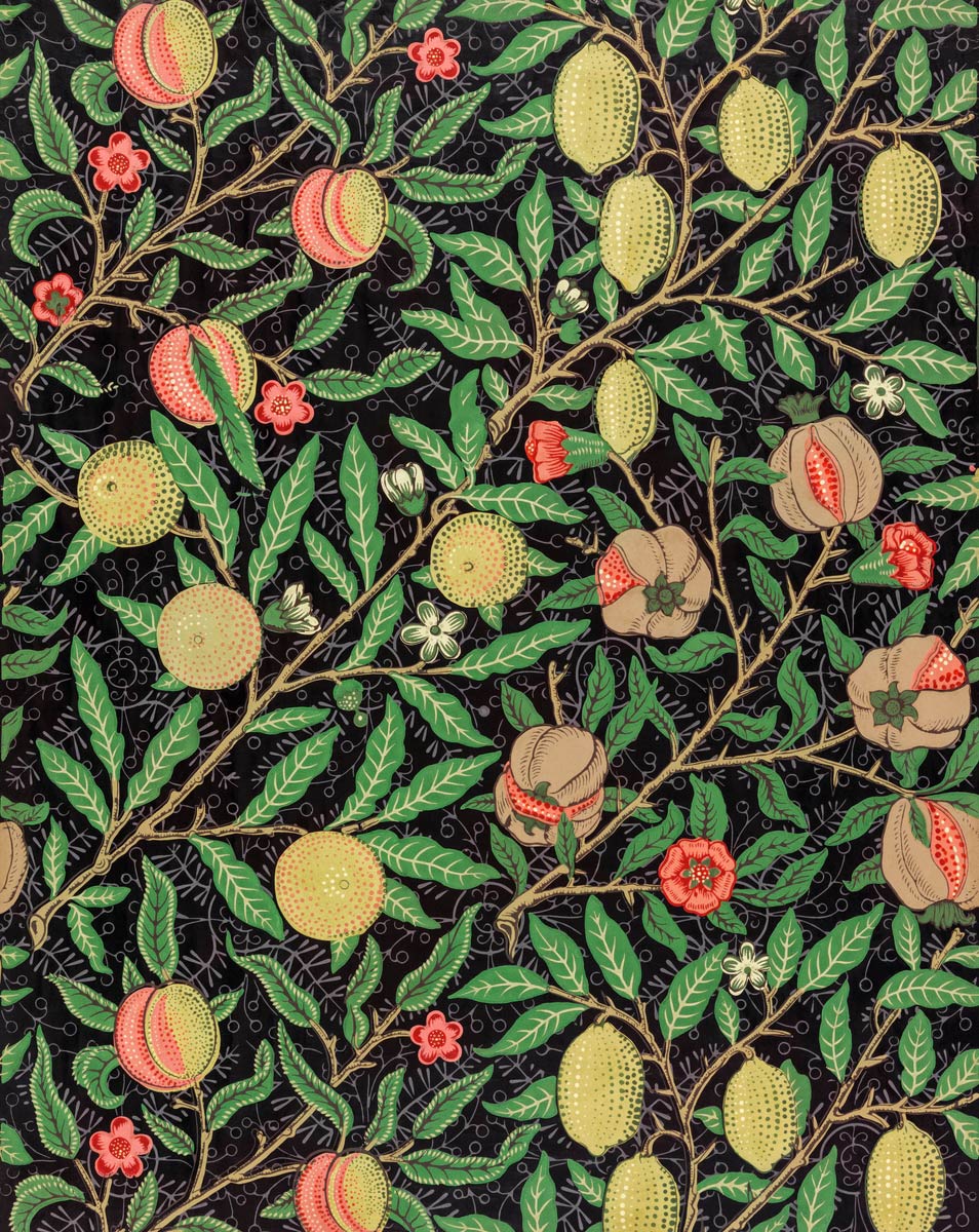 【無料壁紙】ウィリアム・モリス「フルーツパターン」 / William Morris_Fruit pattern (1862)