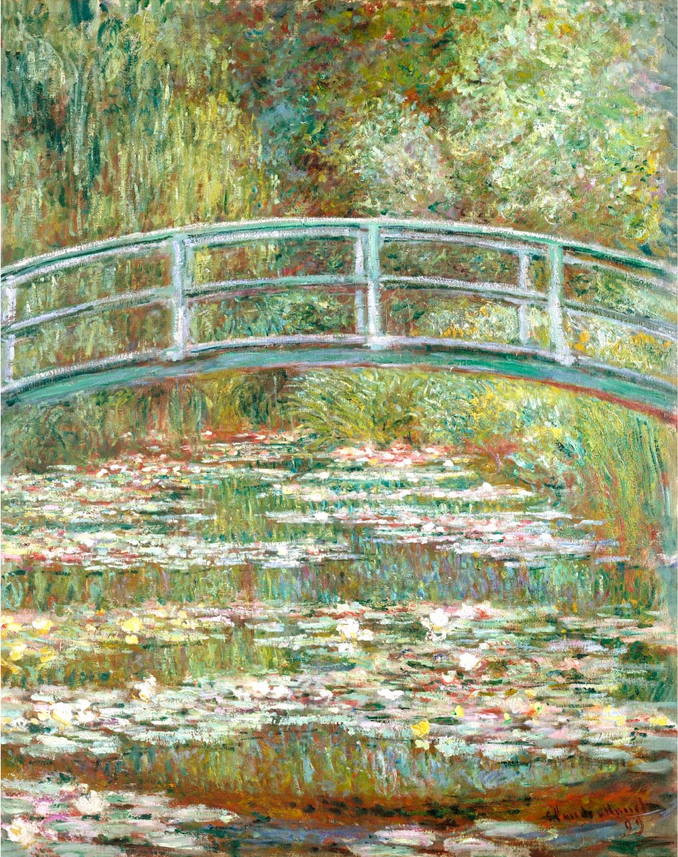 【無料壁紙】クロード・モネ「睡蓮の池に架かる橋 (1899)」 / Claude Monet_Bridge over a Pond of Water Lilies (1899)