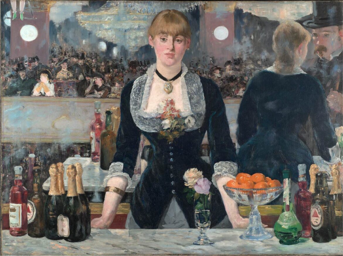 【無料壁紙】エドゥアール・マネ「フォリー・ベルジェールのバー (1882)」 / Edouard Manet_Un bar aux Folies Bergère (1882)