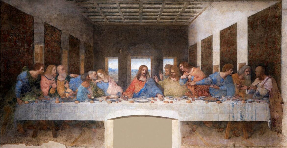 【無料壁紙】レオナルド・ダ・ヴィンチ「最後の晩餐」 / Leonardo Da Vinci_The Last Supper (1495-1498)