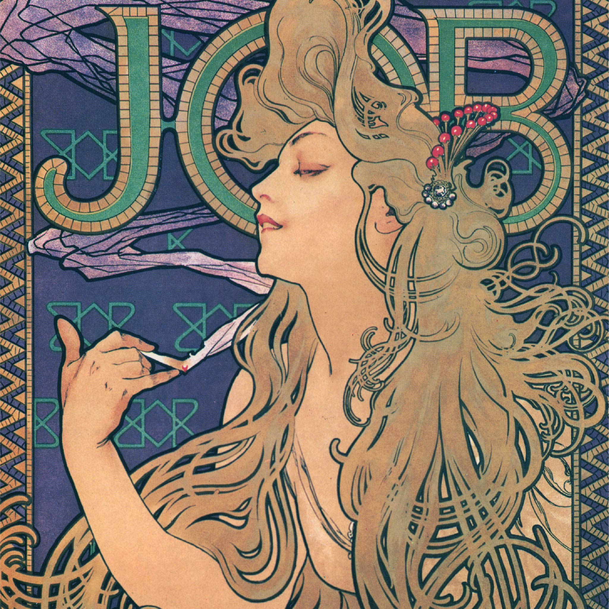 無料壁紙】アルフォンス・ミュシャ「ジョブ (1896)」 / Alphonse Maria 
