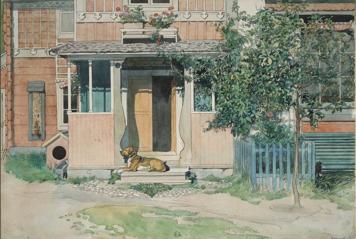 【無料壁紙】カール・ラーション「ベランダ (1899)-From A Homeより」 / Carl Larsson_The Veranda (1899)-From A Home