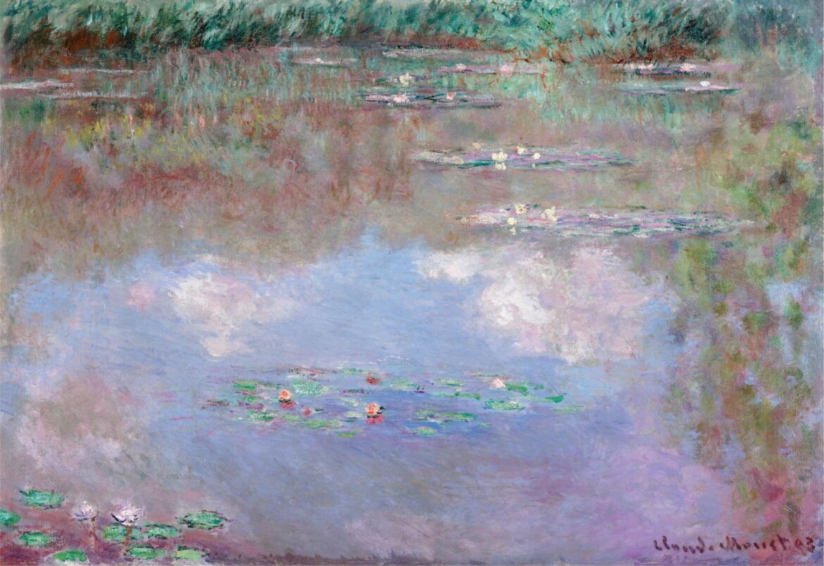 【無料壁紙】クロード・モネ「睡蓮の池、雲 (1903)」 / Claude Monet_The Water Lily Pond, Clouds (1903)