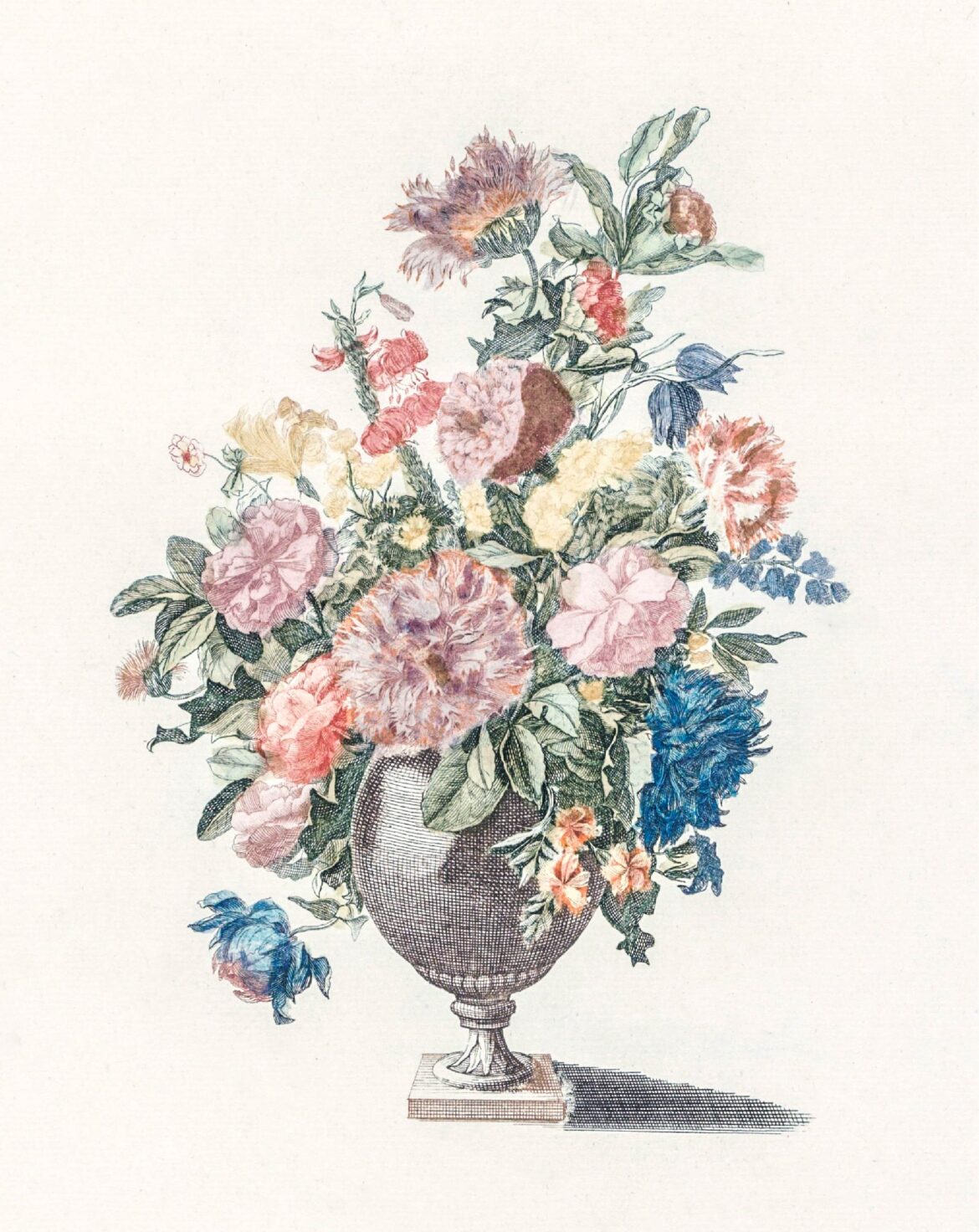 【無料壁紙】ヨハン・テイラー「花瓶の花」 / Johan Teyler_A vase with flowers