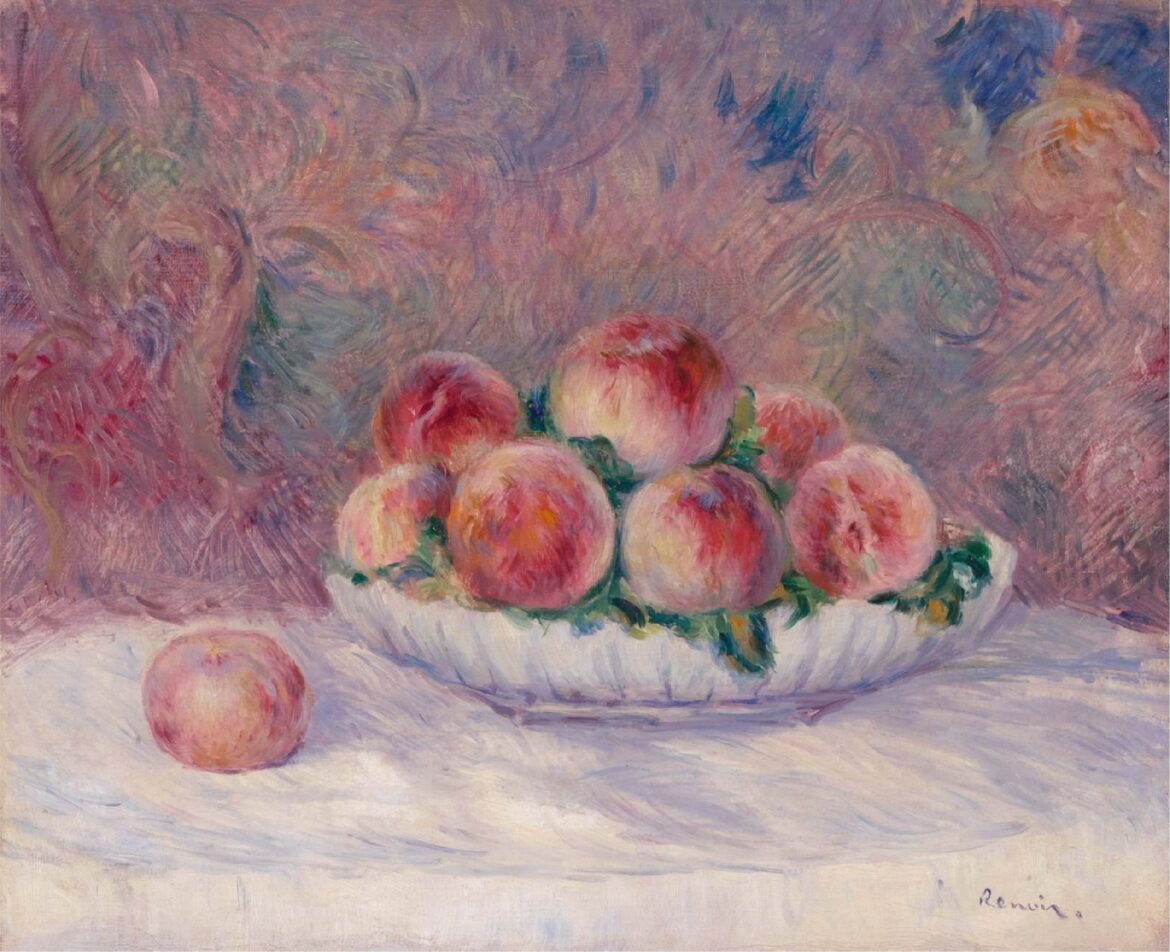 【無料壁紙】ピエール＝オーギュスト・ルノワール「桃  (1881-1882)」 / Pierre Auguste Renoir_Peaches (1881-1882)