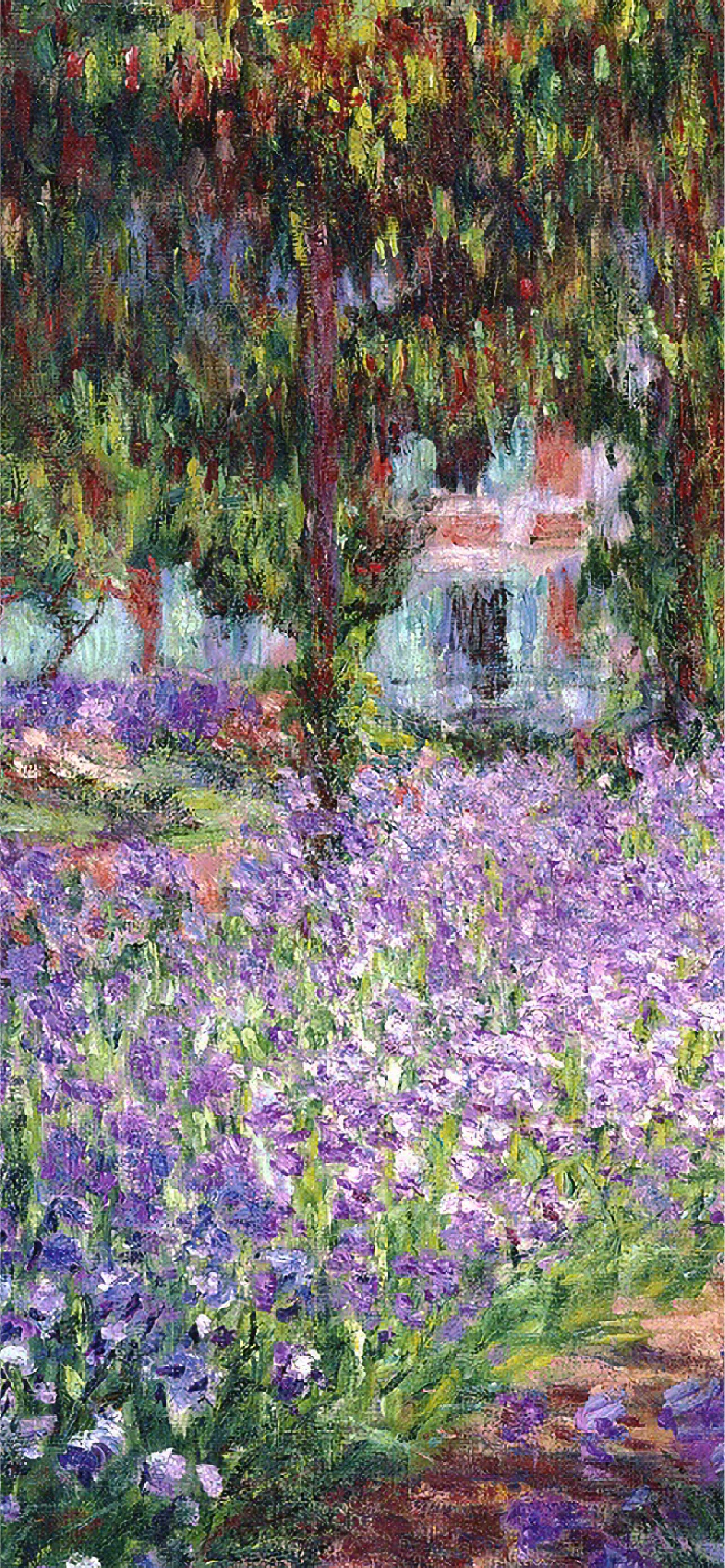 【無料壁紙】クロード・モネ「モネの庭、アイリス (1900)」 / Claude Monet_Le Jardin de l'artiste à ...