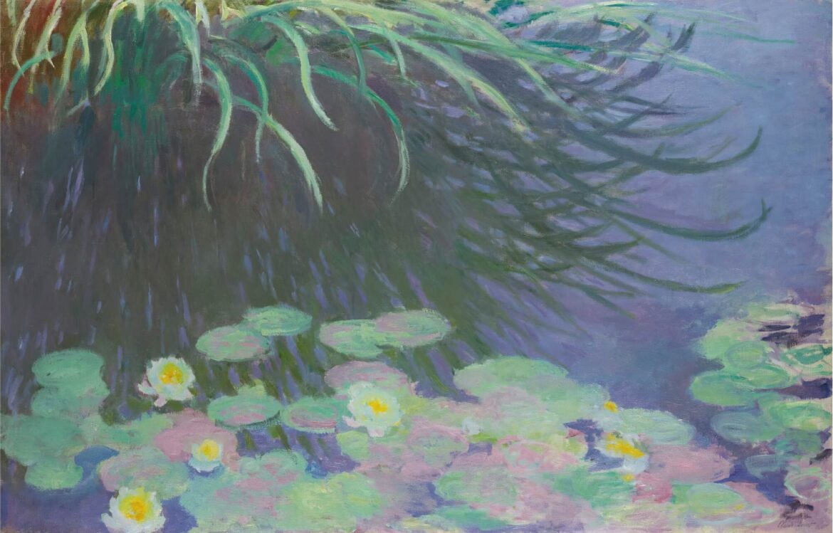 【無料壁紙】クロード・モネ「睡蓮と水面に映る高草 (1914-1917)」 / Claude Monet_Nymphéas Avec Reflets De Hautes Herbes (1914-1917)