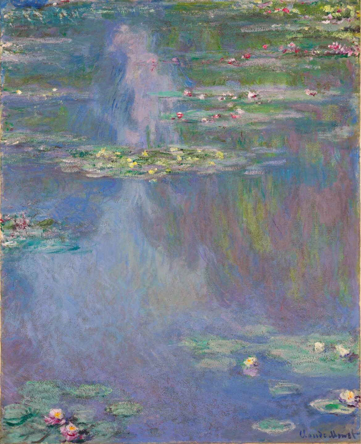 【無料壁紙】クロード・モネ「睡蓮 (1907-A)」 / Claude Monet_Water Lilies (1907-A)
