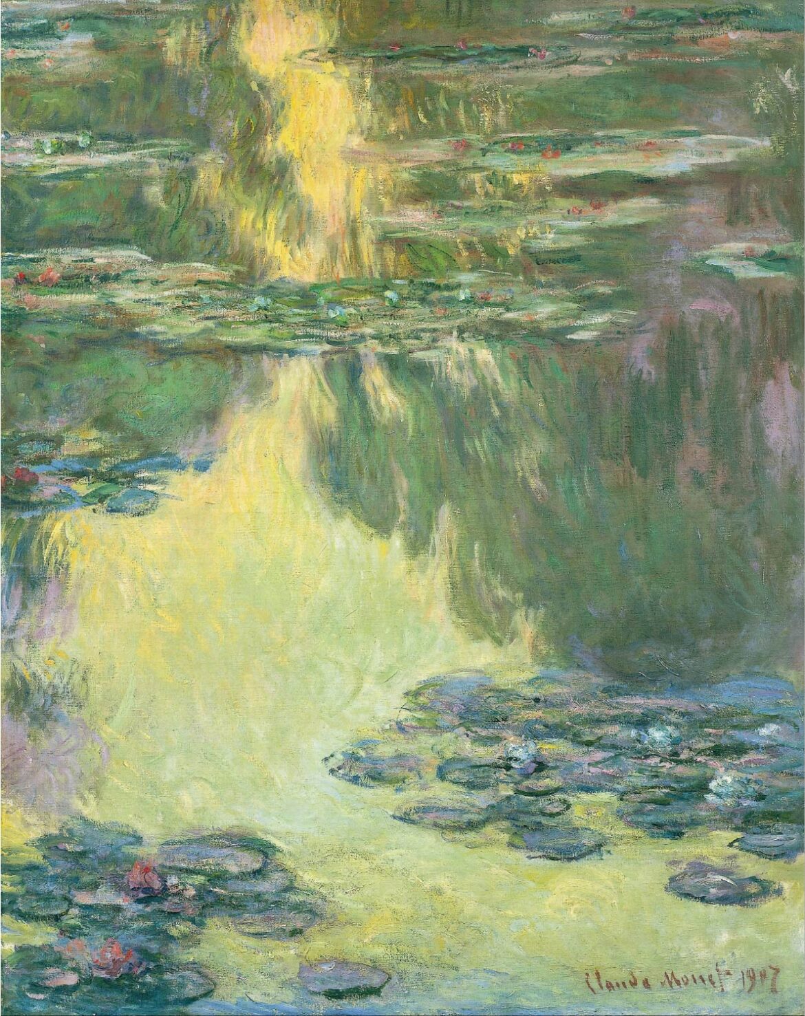 【無料壁紙】クロード・モネ「睡蓮 (1907-B)」 / Claude Monet_Water Lilies (1907-B)