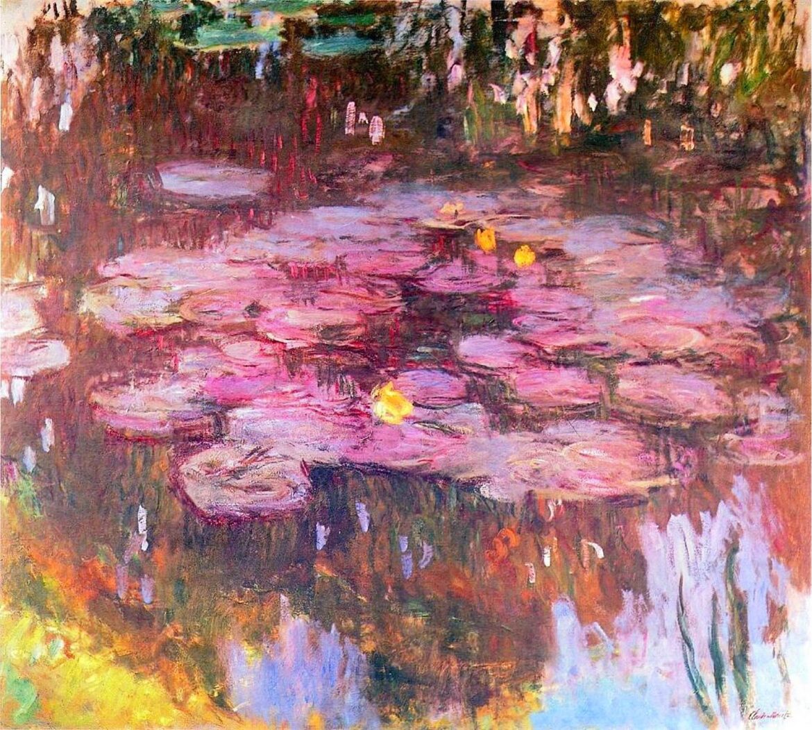 【無料壁紙】クロード・モネ「睡蓮 (1917)」 / Claude Monet_Water Lilies (1917)