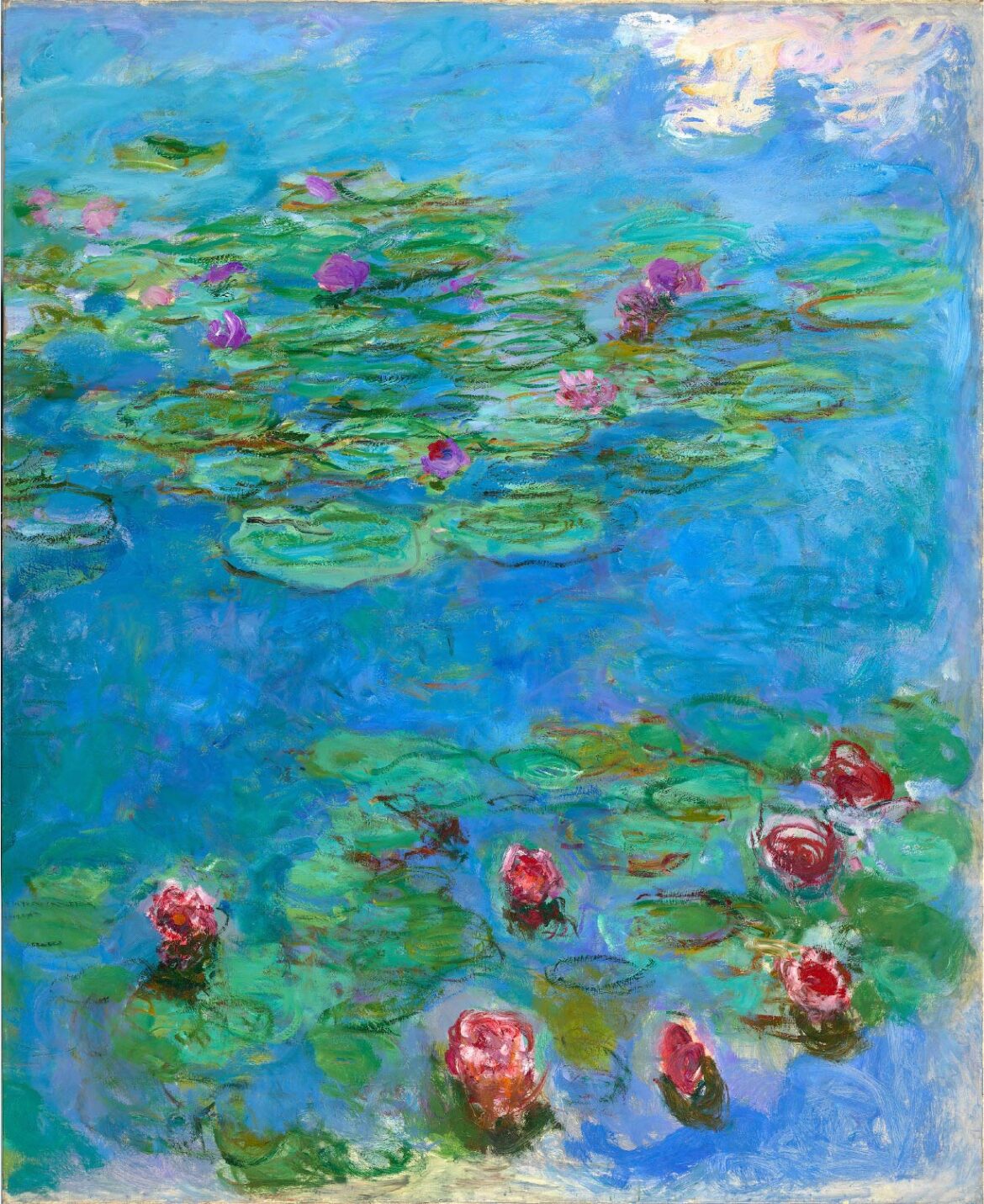 【無料壁紙】クロード・モネ「睡蓮 (1914-1917頃)-A」 / Claude Monet_Water Lilies (ca.1914-1917)-A