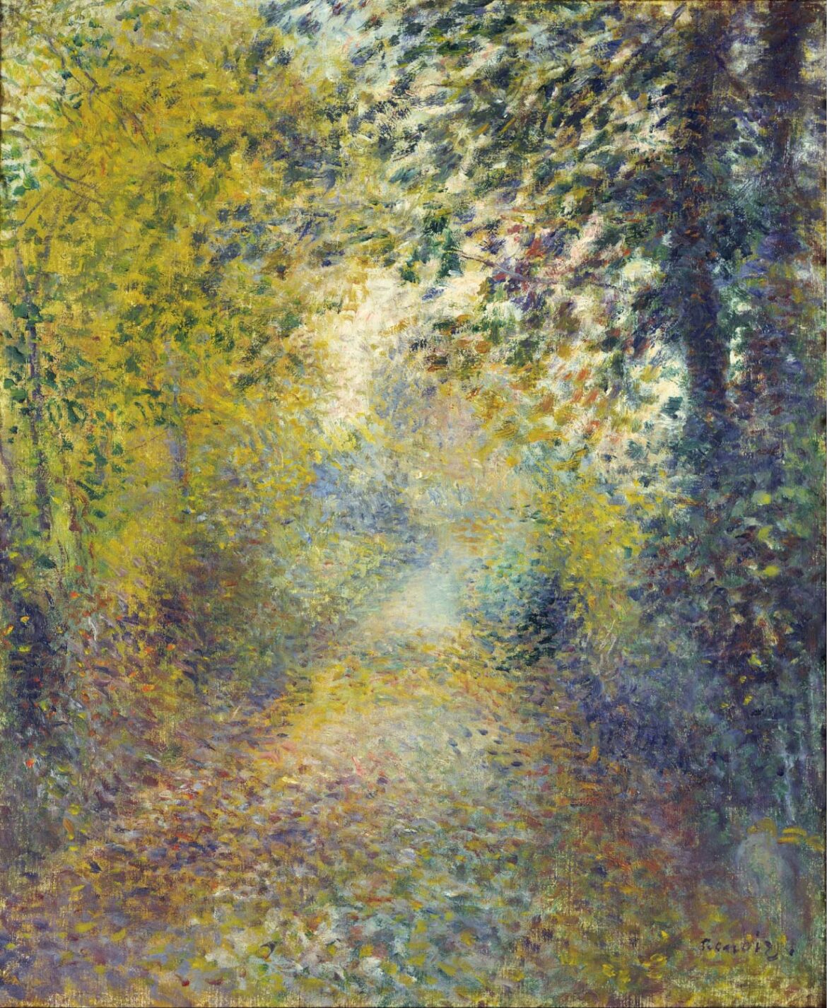 【無料壁紙】ピエール＝オーギュスト・ルノワール「木かげ (1880頃)」 / Pierre Auguste Renoir_In the Woods (ca.1880)