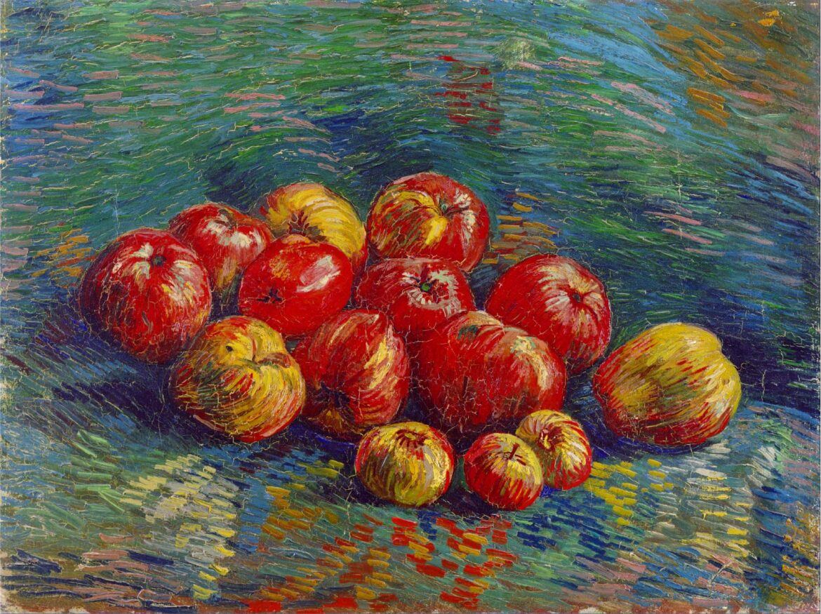 【無料壁紙】フィンセント・ファン・ゴッホ「リンゴのある静物 (1887)」 / Vincent van Gogh_Apples (1887)
