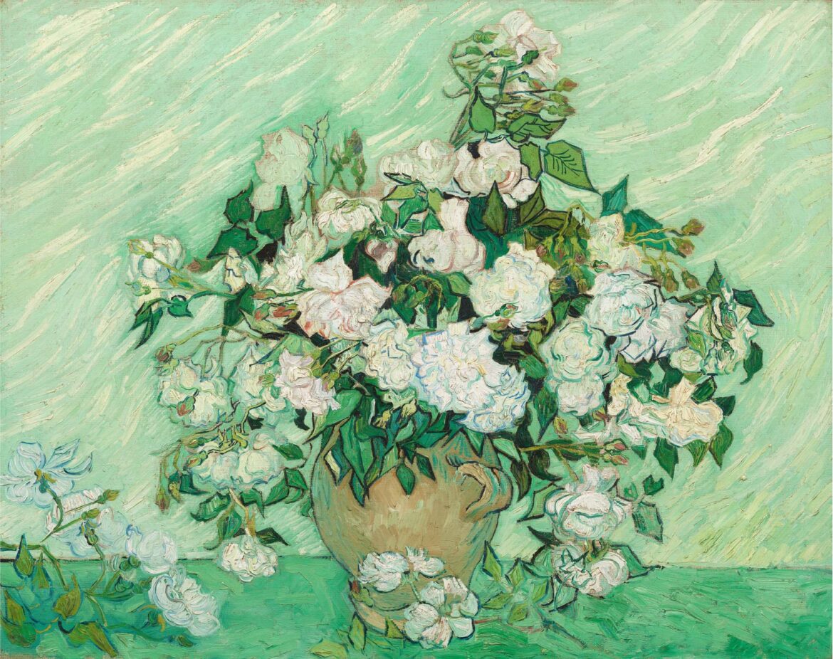 【無料壁紙】フィンセント・ファン・ゴッホ「薔薇 (1890)」 / Vincent van Gogh_Roses (1890)
