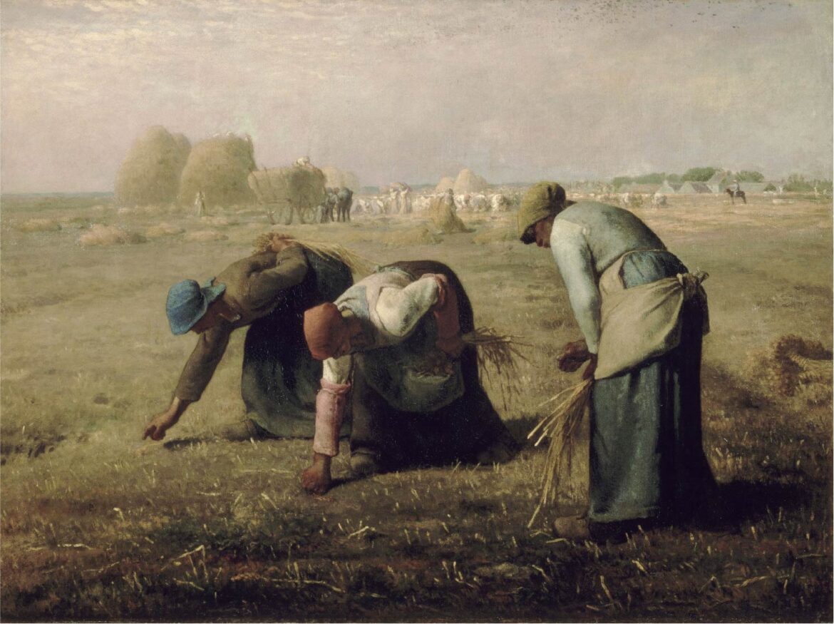 【無料壁紙】ジャン＝フランソワ・ミレー「落穂拾い (1857)」 / Jean-François Millet_Gleaners (1857)