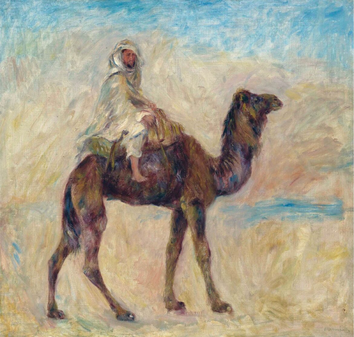 【無料壁紙】ピエール＝オーギュスト・ルノワール「ラクダの背中に (1881)」 / Pierre Auguste Renoir_A dos de chameau (1881)