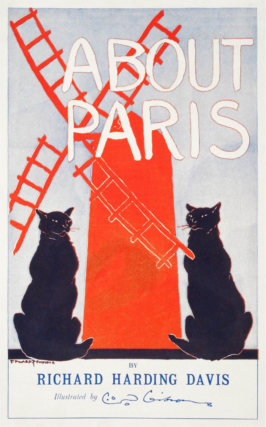 【無料壁紙】エドワード・ペンフィールド「ABOUT PARIS (1895)」 / Edward Penfield_ABOUT PARIS (1895)