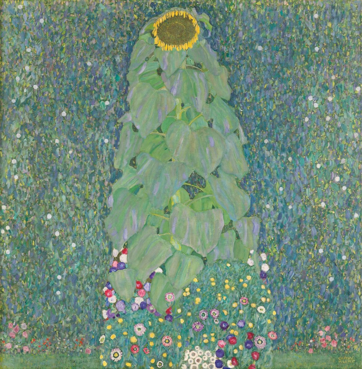 【無料壁紙】グスタフ・クリムト「ひまわり (1907-1908)」 / Gustav Klimt_Sunflower (1907-1908)