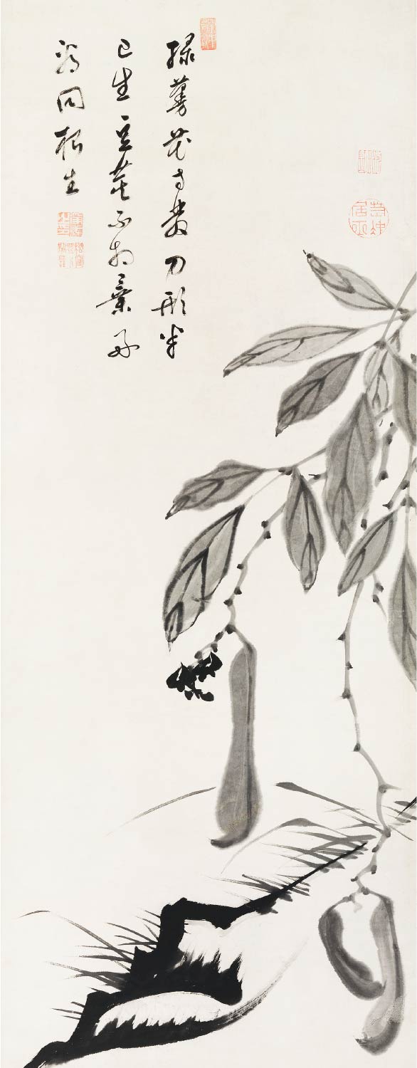 【無料壁紙】伊藤 若冲「豌豆豆図 (18世紀)」 / Ito Jakuchu_Bean Vine (18th century)