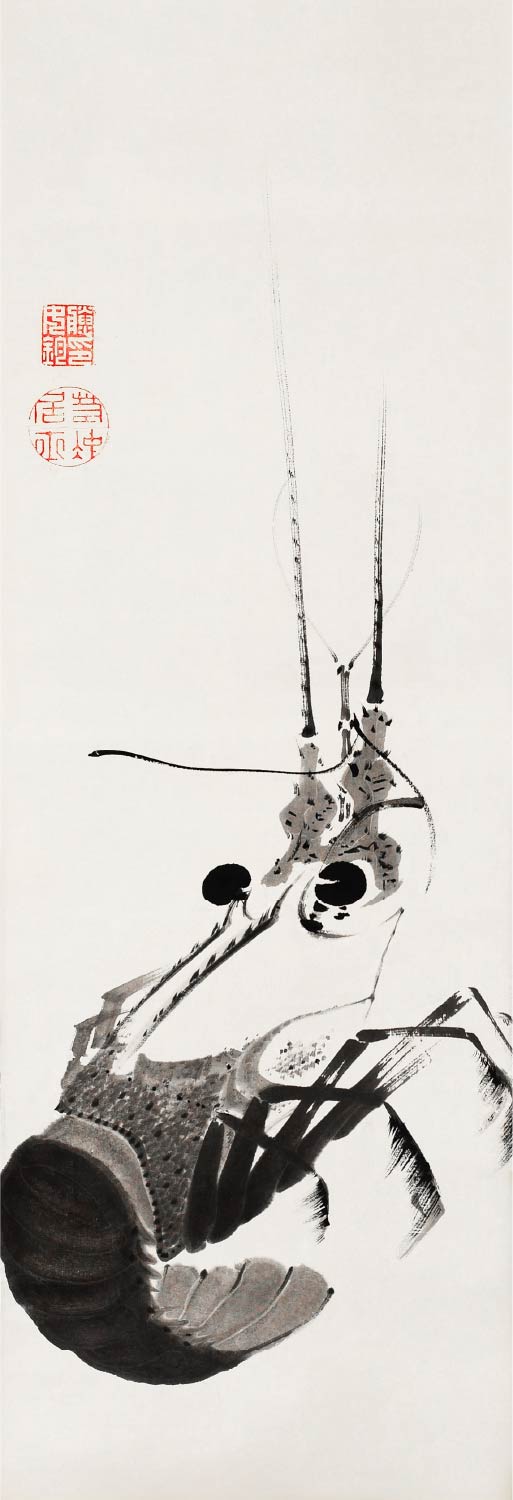 【無料壁紙】伊藤 若冲「伊勢海老図 (18世紀)」 / Ito Jakuchu_Ise Ebi-zu (Spiny Lobster) (18th century)