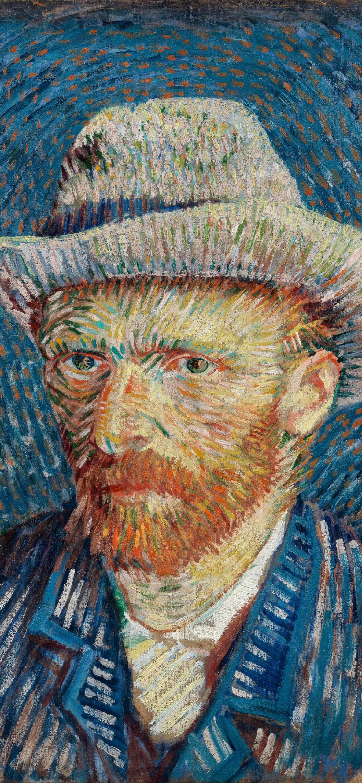 無料壁紙】フィンセント・ファン・ゴッホ「自画像-灰色のフェルト帽を 